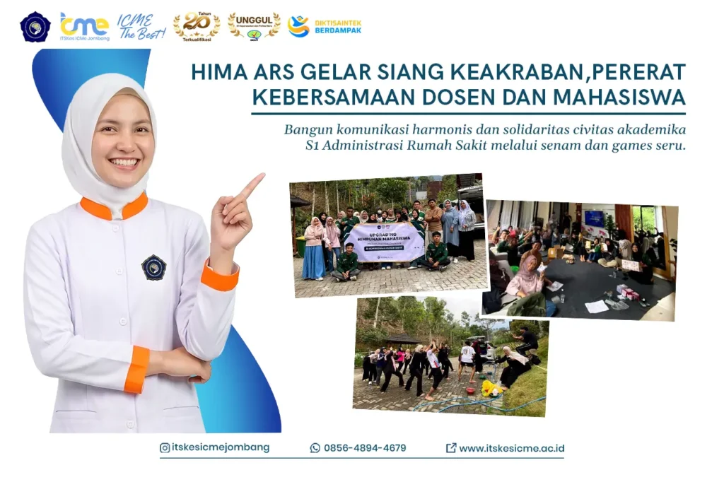 HIMA ARS ITSKes ICMe Jombang menggelar Siang Keakraban melalui kegiatan bersama guna mempererat kebersamaan dosen dan mahasiswa.