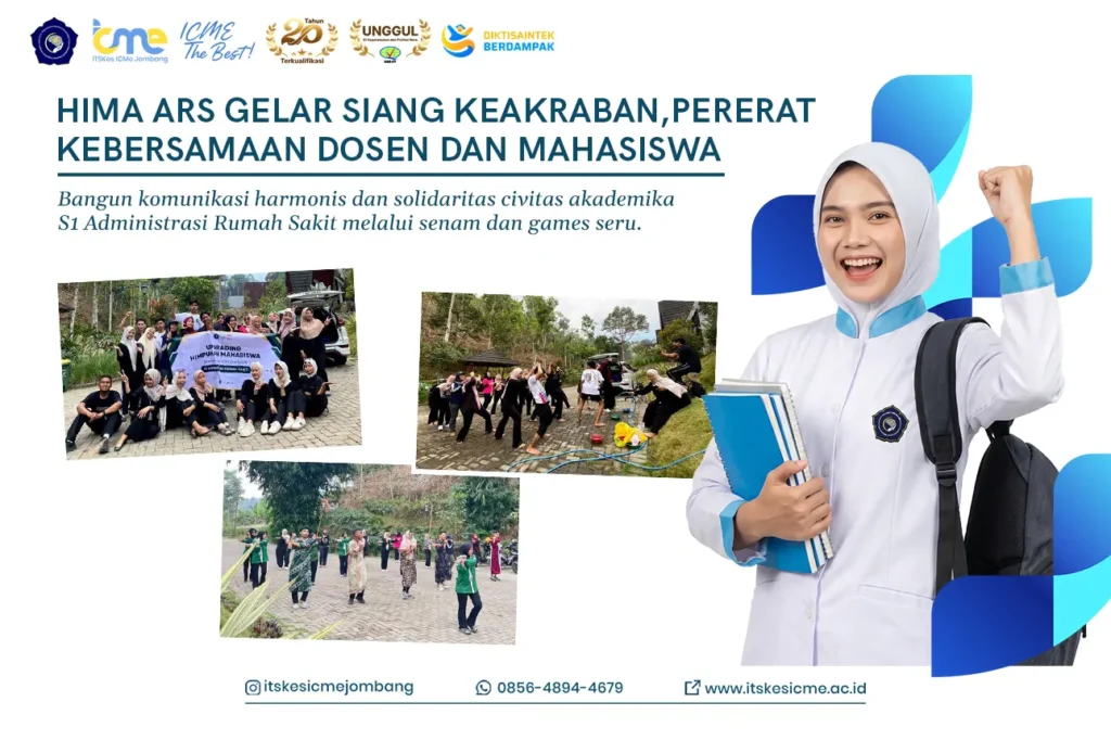 HIMA ARS ITSKes ICMe Jombang menggelar Siang Keakraban melalui kegiatan bersama guna mempererat kebersamaan dosen dan mahasiswa.