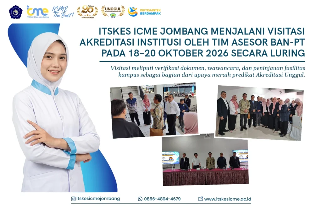 Suasana pertemuan antara pimpinan kampus dan Asesor BAN-PT dalam visitasi akreditasi institusi ITSKes ICMe Jombang.